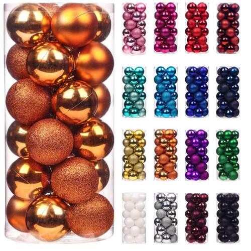 1Box 24/36pcs Christmas Ball Christmas Tree Ornament Home Ch
