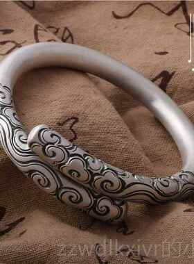 新款意金箍棒手镯99银手工男女9齐天足大圣紧箍咒情侣定海神如针