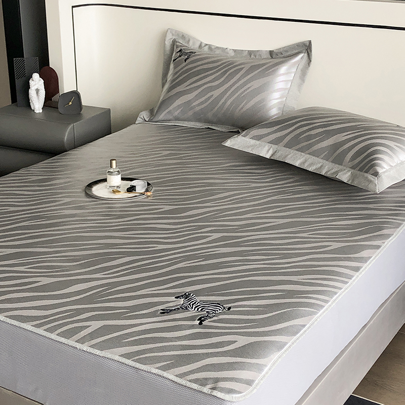 罗兰家纺A类抗菌冰丝凉席三件套夏季折叠凉感席可水洗凉垫软席子