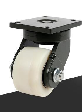 超重型静色白尼龙轮DXT-8万向定向轮0工业推车音橡HVZ胶脚轮万向