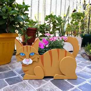 Cat planter猫花盆播种机 室内外花园装饰桌面收纳摆件