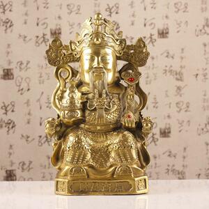 铜财星高照财神爷文财神摆件财帛星君金属工艺品家居装饰品