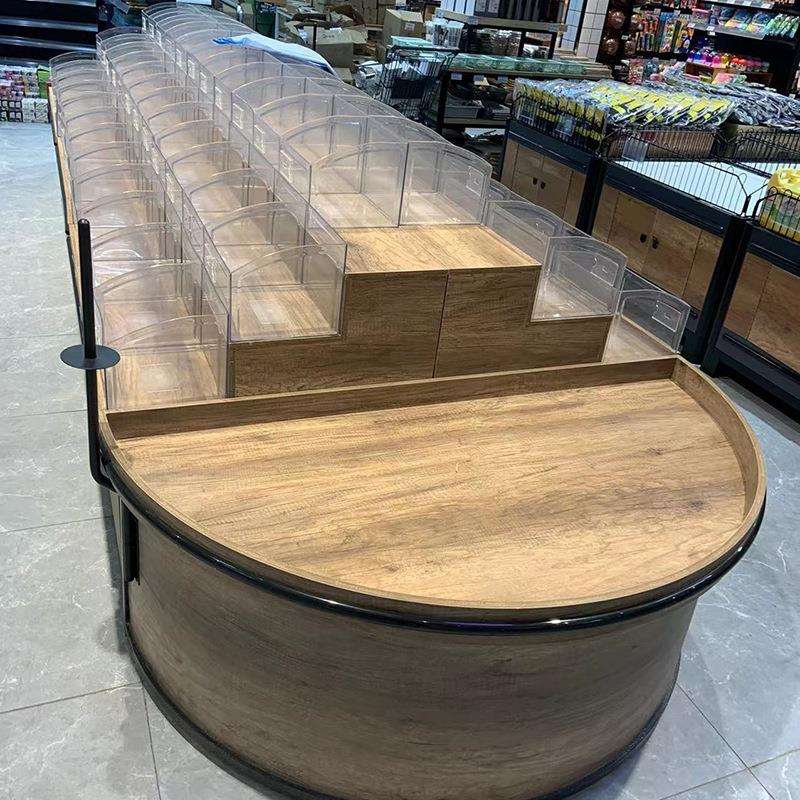 【促销柜】超市货架超市食品促销柜 大光货架单层带格展示