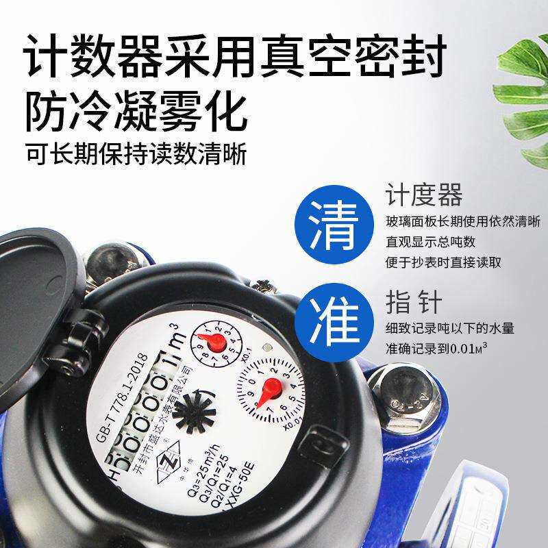 水平螺翼式农田灌溉水表铸铁壳可拆式大口径机械水表农村环境计量
