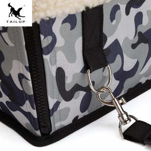 宠物便携羊羔毛车载箱包猫狗狗窝可折叠拆洗保暖车用外出箱笼 冬季