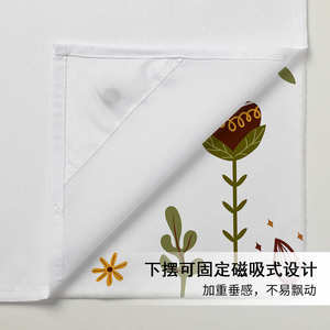 供应简约数码印花浴帘套装双层浴帘带内衬可拆卸防水防霉浴帘
