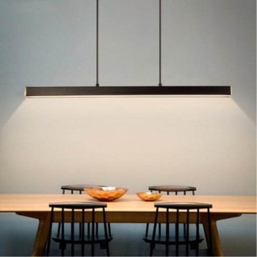 餐厅吊灯北欧简约现代一字led饭厅吧台办公极简无主长条餐桌吊灯