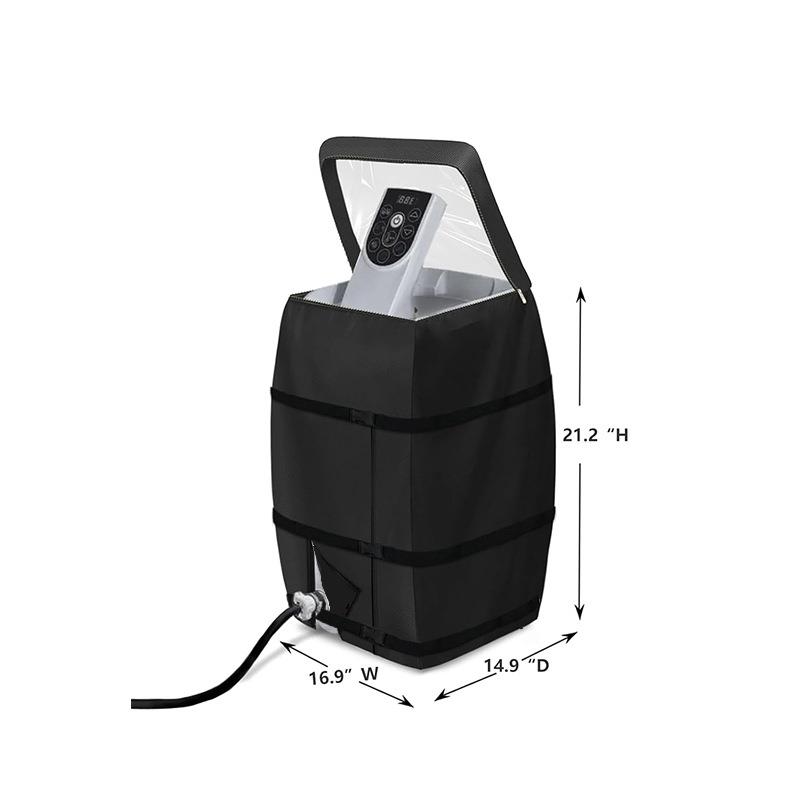 重型充气热水浴缸泵盖链式水疗泵盖带透明PVC顶窗的加热器泵盖