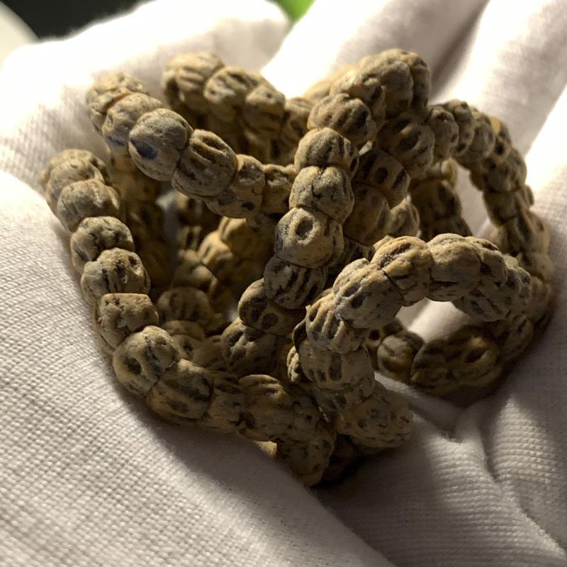 振挂脖百香籽108颗手串百香籽深坑鬼脸菩提子原籽柏香子金刚菩提