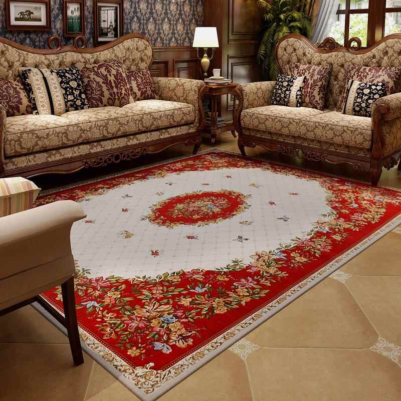 高档式用客厅地毯卧欧美编织婚欧房房间家茶室几垫轻奢大面积进门