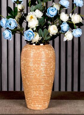 新款直销复古太阳橙色花瓶美式简约田园风干花插花花瓶水培富贵竹