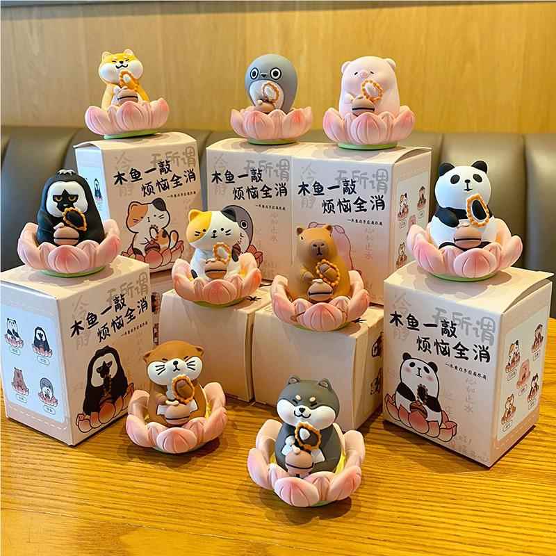 佛系86好运莲莲摆小件女精摆致桌面时尚装饰摆件树脂钥饰匙扣可爱