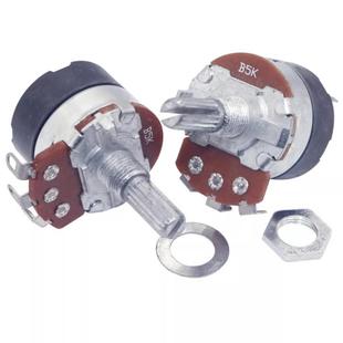 WH138带开关电位器B5K10K20K50K100K500K可调电阻 调速器柄长20MM