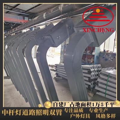 特色民族村路灯双臂 中杆灯照明双臂 15米农村旅游改建景观灯杆