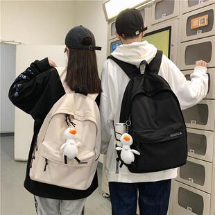 双肩包女清新中大学生书包大容量电脑包防泼水休闲尼龙双肩背包