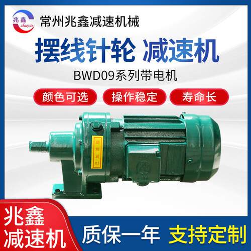 小型减BWD09速BW减D09系列卧式摆线针轮可带机电机传动置装精密速