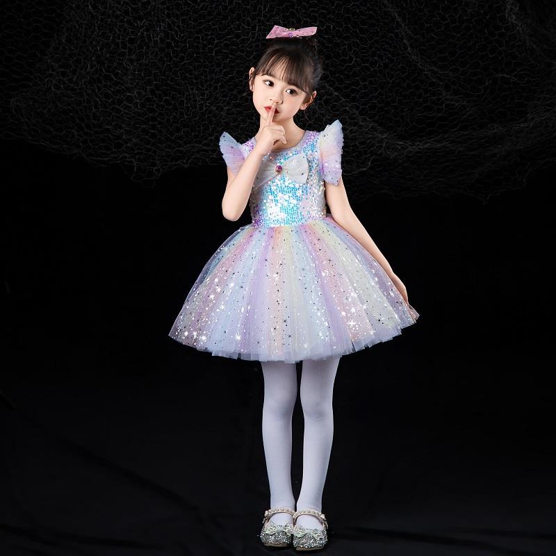 正品六一童演出服蓬舞蓬裙季蹈纱裙男女儿童夏小学生合唱表演服幼
