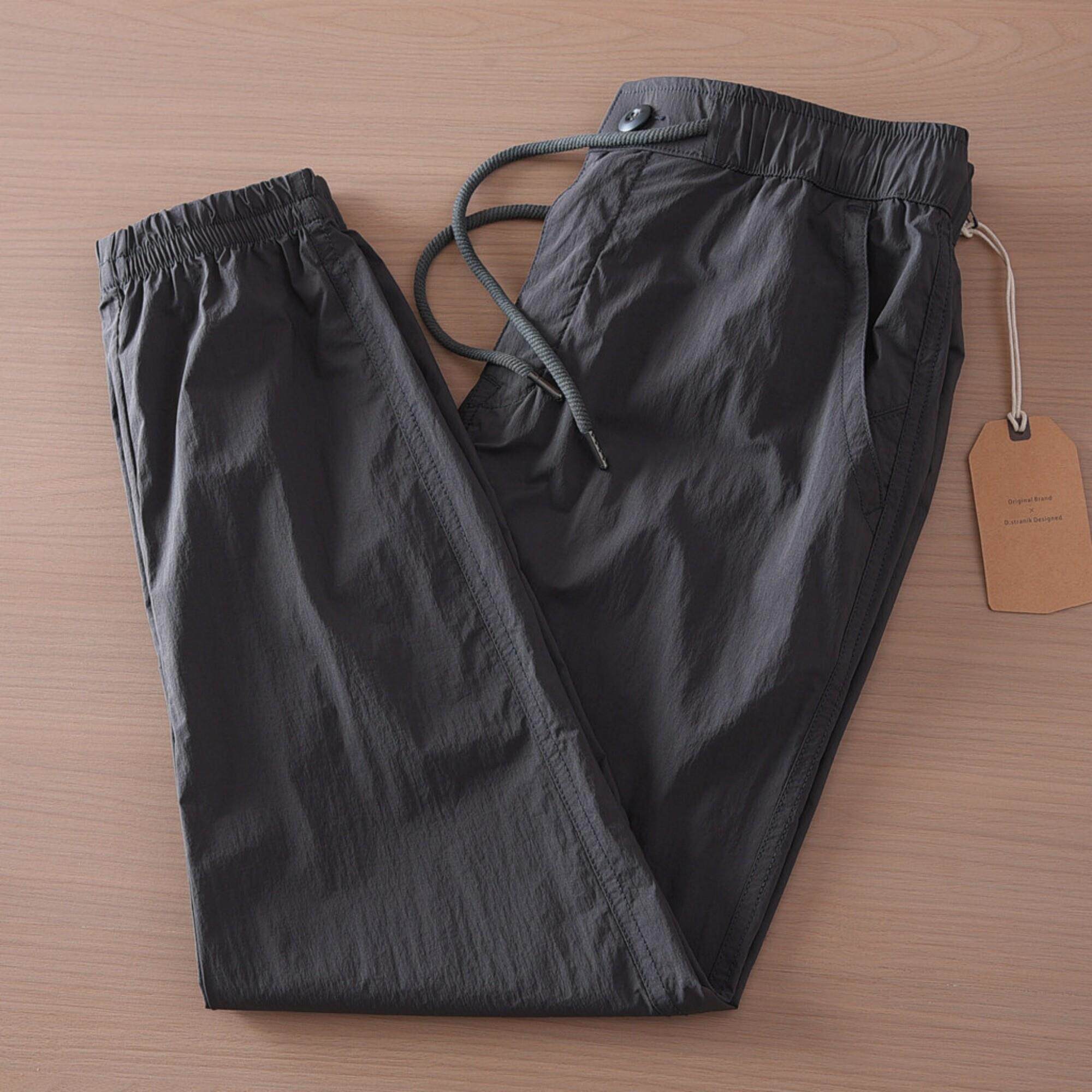 斯蒂芬冰丝休闲裤男夏季薄款2026新款速干宽松高端男士束脚运动裤