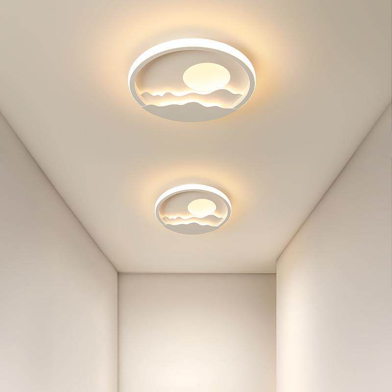 过道灯走廊灯玄关入户门厅进门小灯现代简约新中式圆形阳台吸顶灯