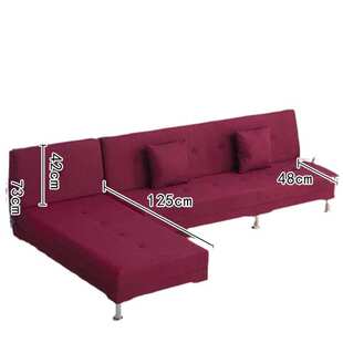 沙发贵妃组合高颜值布艺沙发两用可折叠沙发床出租屋贵妃躺椅