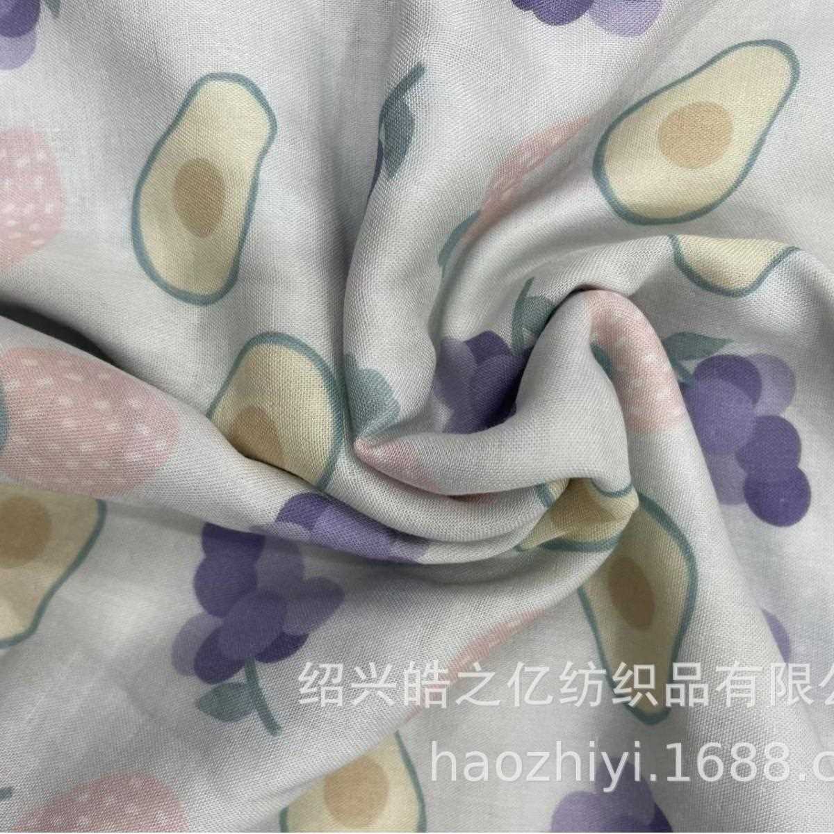 新款直销全棉直喷数码印花布 人棉纯棉直喷小碎花面料 活性印花面