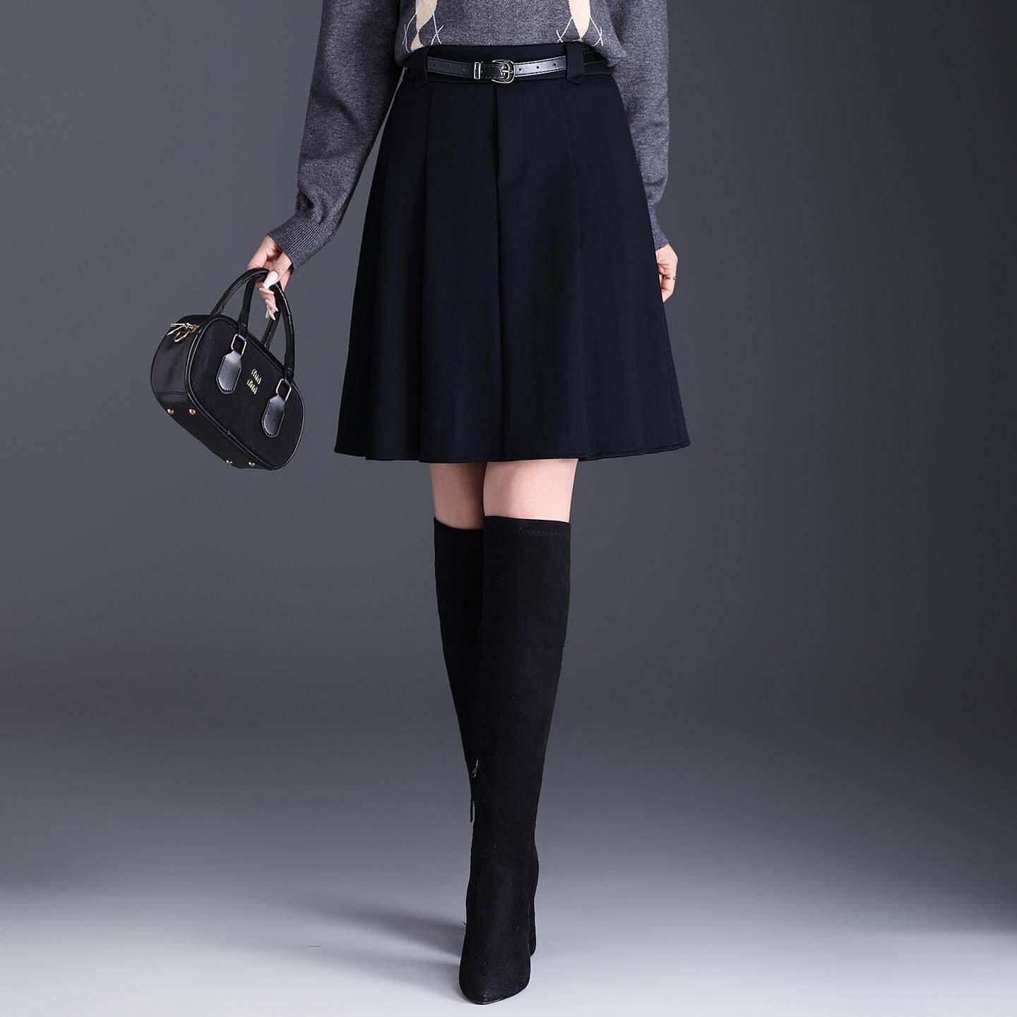 小个子超火短裙女2025秋冬西装显瘦垂坠感高级感巨好看A字半身裙