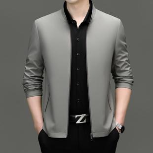 高档男士 L2烫装 夹克新款 茄克商免务休闲8795 年爸爸中男装 春秋季