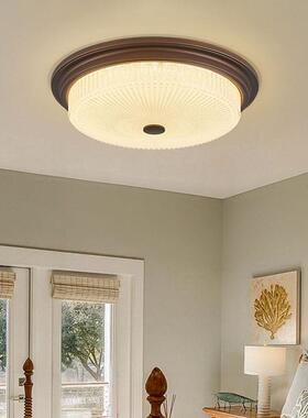 301法e式中古室卧灯约复古圆形ld客厅主卧房间书房简美式吸顶灯灯