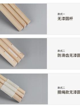 服装店童衣夹衣架制2tcu log定小童装裤杆儿木质圆实木店儿架童挂