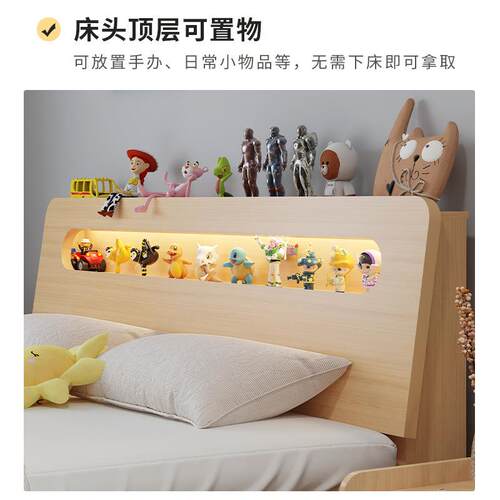 实木用床现CRC-01代简约家主卧1..5人米1.8m双人床经济型出租房单