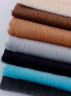 S2323长毛单面混纺6苏力毛面料粗衣纺长毛羊CWI毛混纺羊大呢布料