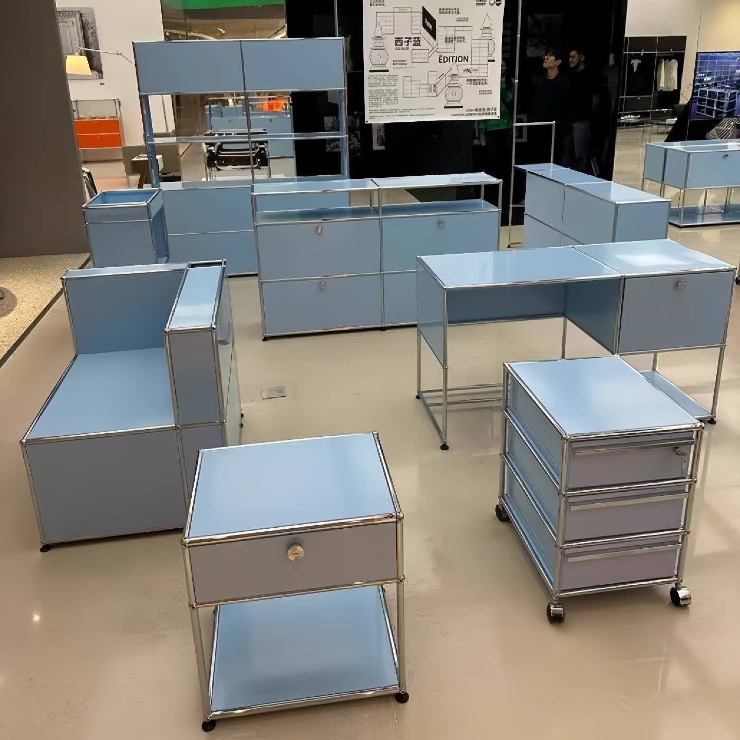 北欧包豪斯边柜餐柜usm模块柜床头组合柜客厅斗柜收纳柜电视柜