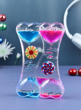 个性化抖音同水滴沙漏计时器装饰动态漏油儿童节生日礼物新款式