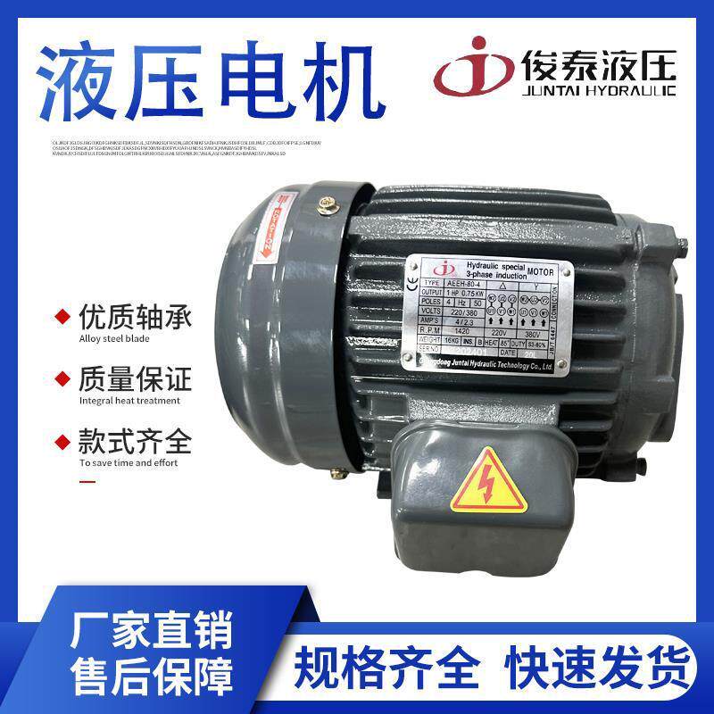 俊泰JUNTAI液压油泵内轴电机3.7KW2.2KW1.5KW0.75KW5.5KW液压电机