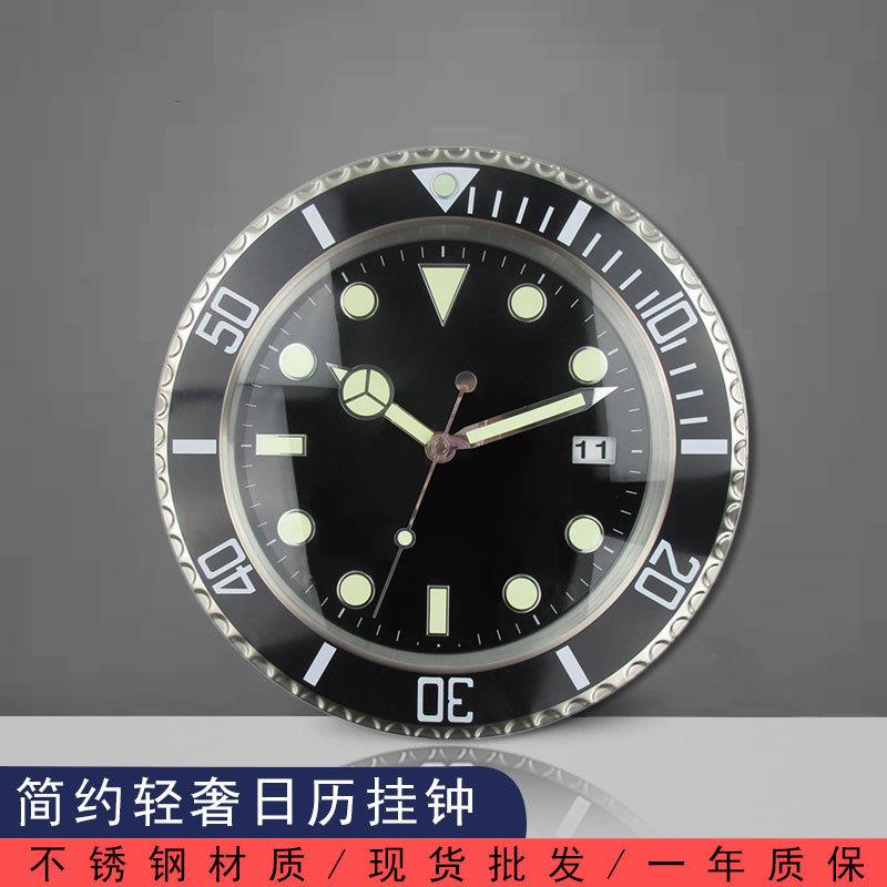 欧式金属创意夜光挂钟客厅简约时尚钟表轻奢挂表石英时钟挂墙