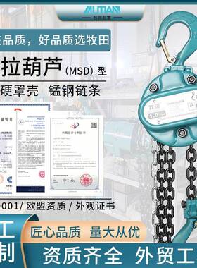 MSD型手拉葫芦 3吨6米倒链起重葫芦 手动提升葫芦 链条手拉葫芦