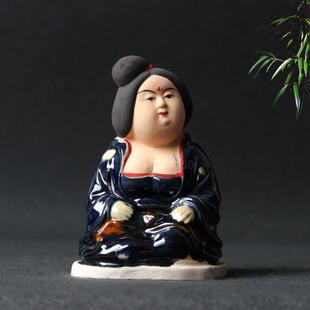 高档采陶购产品瓷财女士装饰品，陶瓷胖乎乎的女孩艺术，覆古收藏