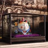 五七福神招财猫陶瓷摆饰开 饰品客厅玄关乔迁新居礼 业礼物家居装