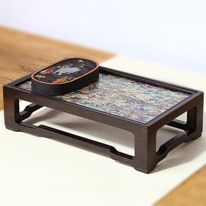 赋比兴 国家非遗 镶嵌螺钿置物架 墨床文房四宝艺术品 中式国货黑