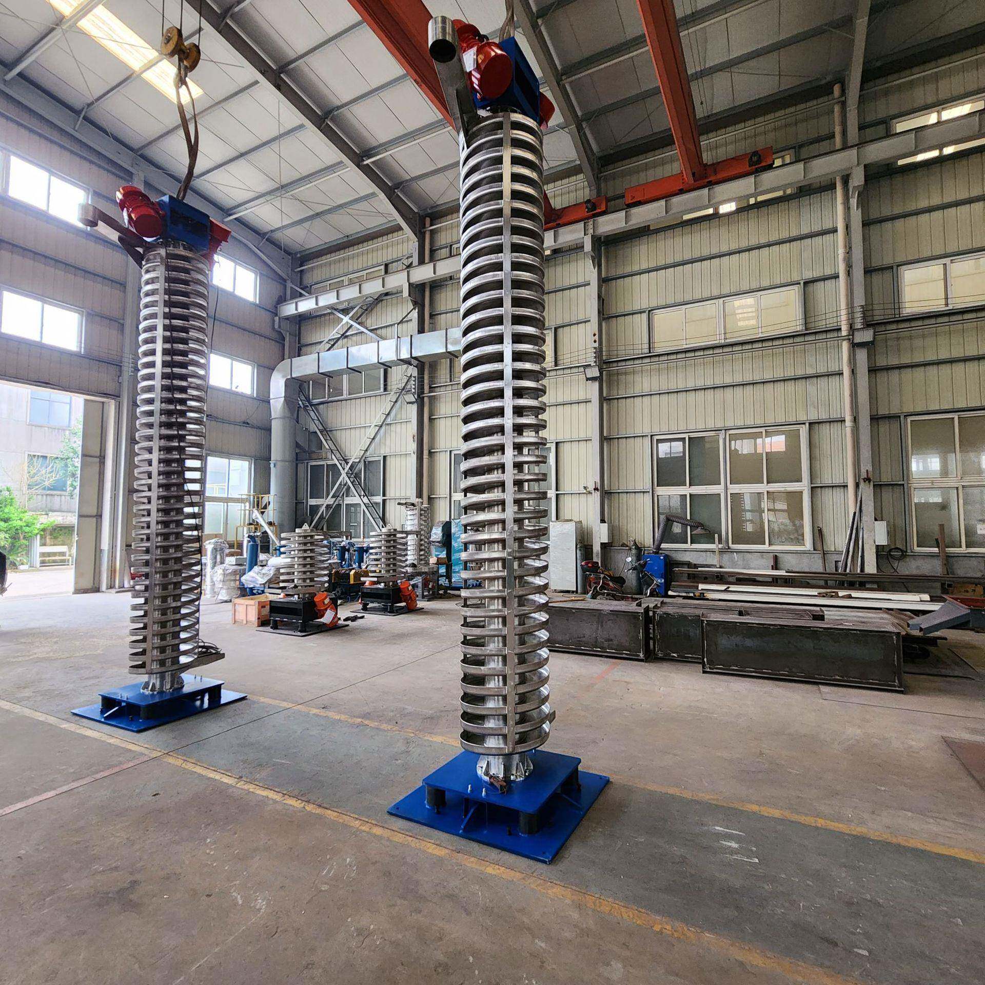 翻炒药材冷却垂直振动提升机高温密闭散热输送设备