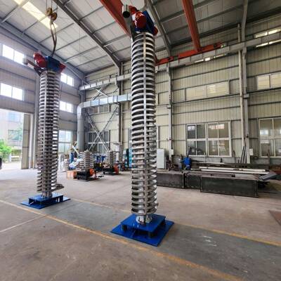 塑料颗粒粉末风冷水冷输送设备垂直振动螺旋冷却提升机