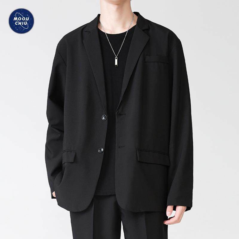 沐丘男装∣雅痞帅气宽松学院风休闲西装外套男dk制服韩版潮流西服