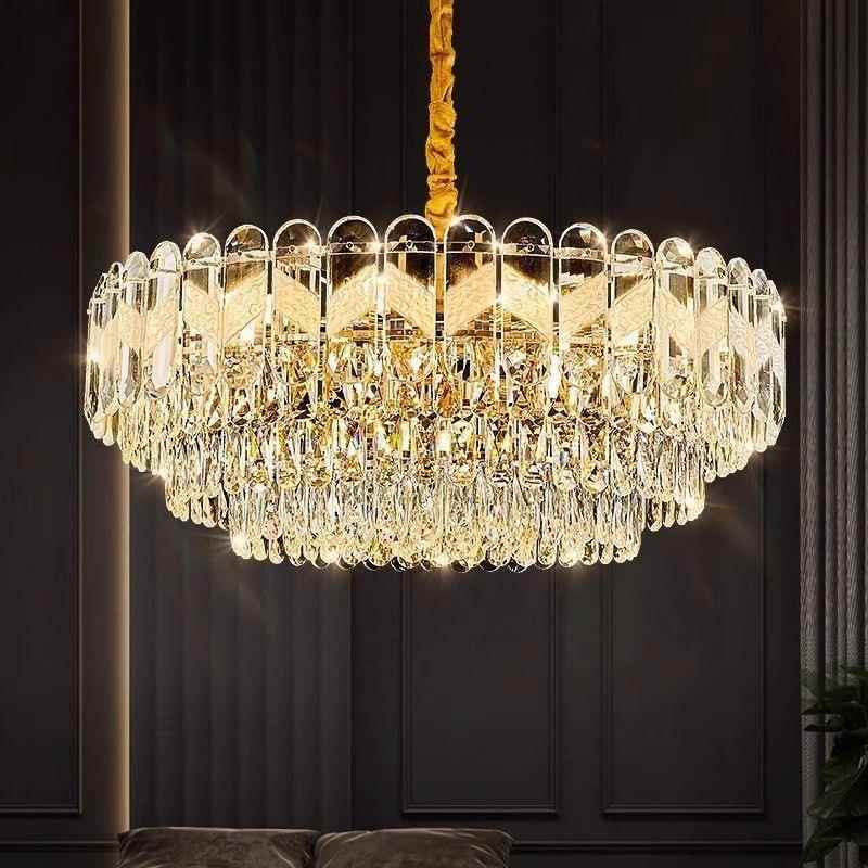 轻奢水晶吊灯客厅灯现代简约大气高档主卧室灯具个性创意网红吊灯