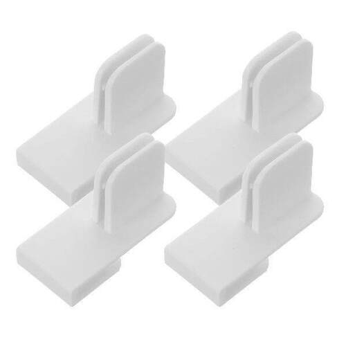 4Pcs Drawer Divider Side Clips Plastic Fixing Clamps