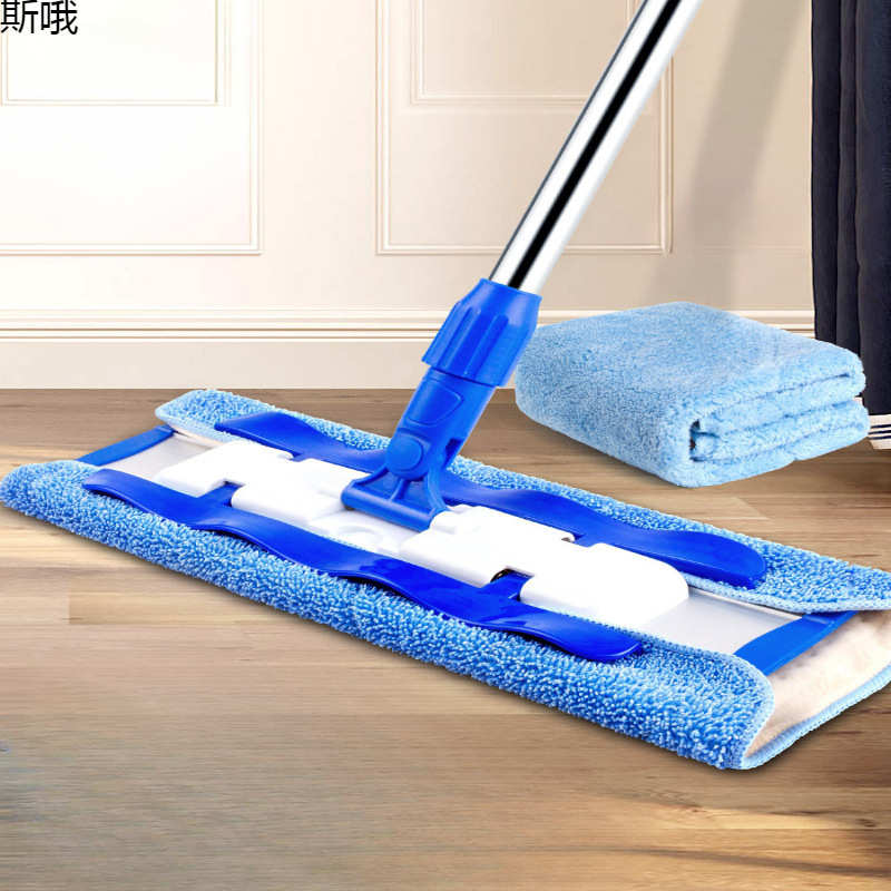 世家合金平板拖把家用一拖净木地板瓷砖墩布大号夹布懒人拖地意赛