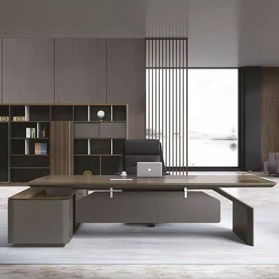 广东办公桌老板桌UBG班台简约现代总裁桌2.62.8/米3./2/3.大6老板