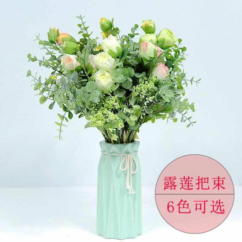 新款直销北欧ins仿真花 满天星小把束 玫瑰花小把束婚庆手捧花束