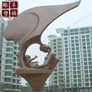 铸铜中式人物铜像天使女神母子雕塑摆件园林景观小区美陈亲情雕塑
