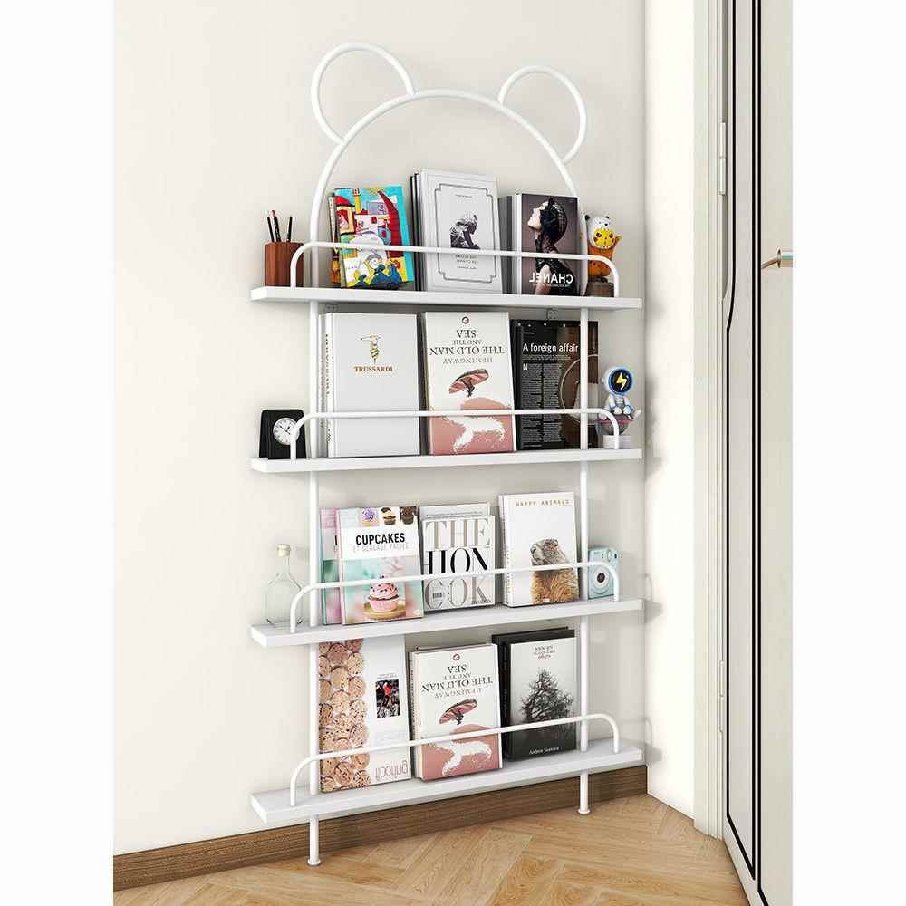 壁门后置物架极薄窄超儿收纳简约书架子童铁艺UEK绘本落地挂收纳