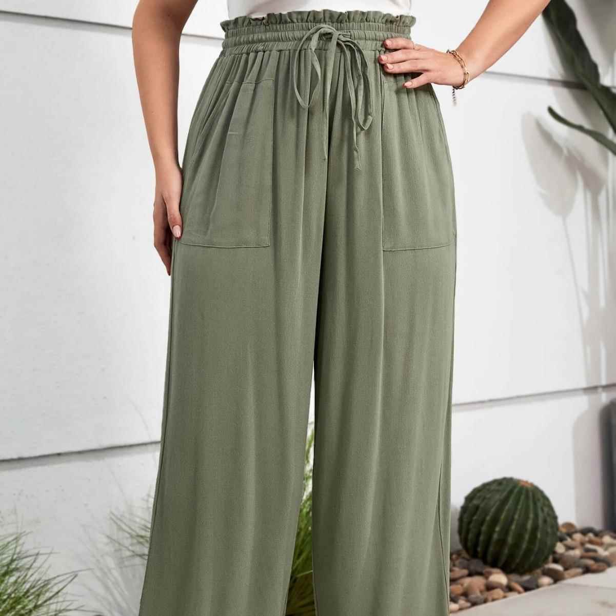 summer ice silk girls panst kids new casual solid trousers